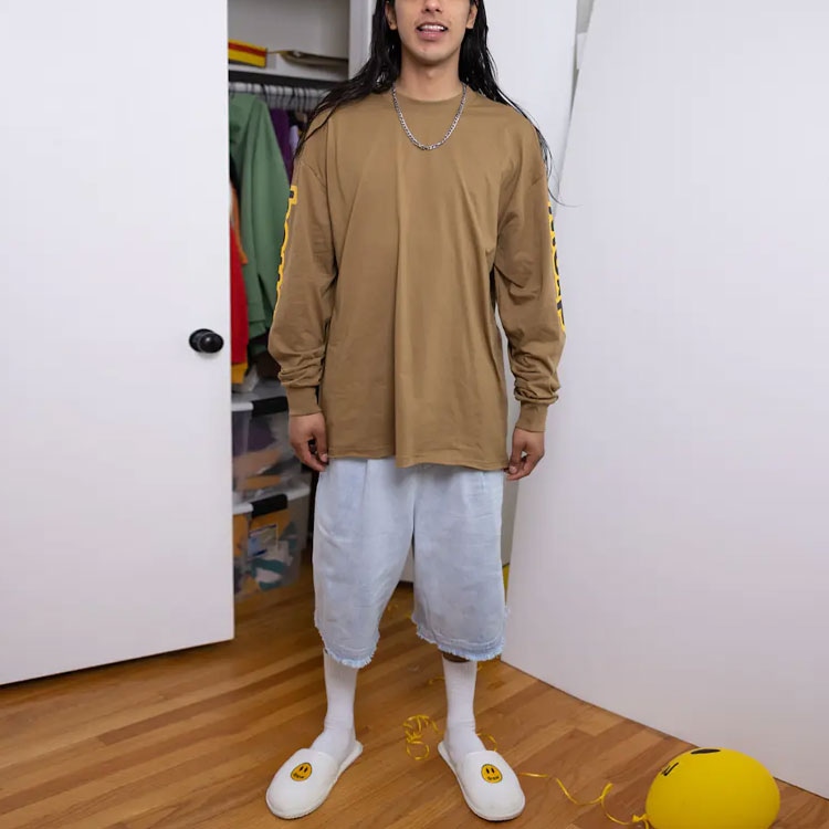 Drew House Logo Long Sleeve Tee Brown — фото 2