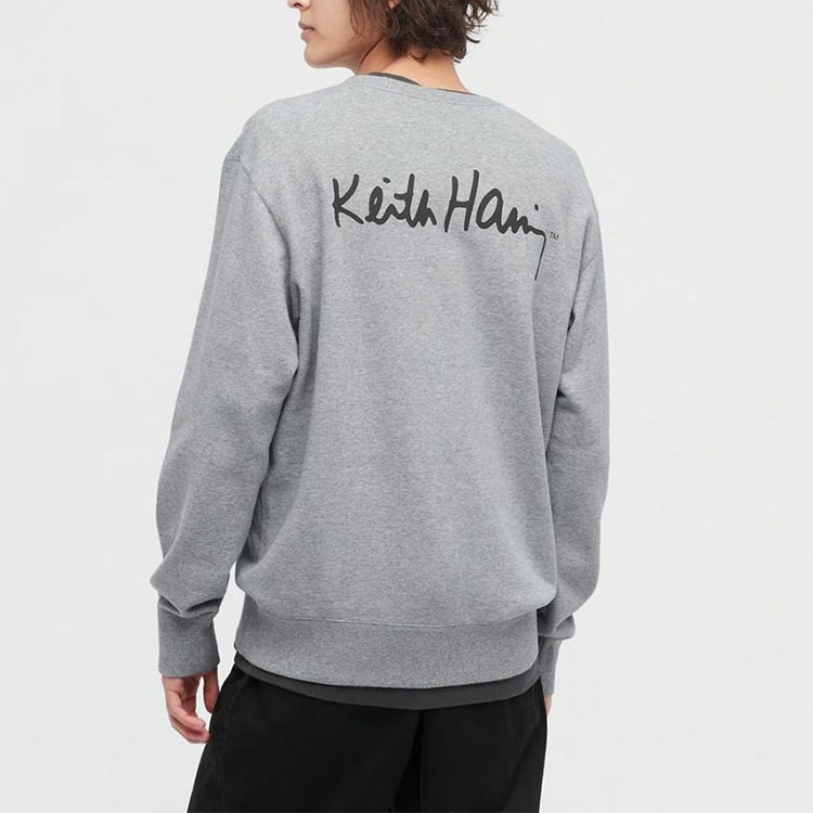 Uniqlo x Keith Haring Crewneck Sweatshirt Grey — фото 3