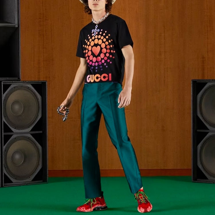 Gucci SS22 Colorblock Logo T-Shirt Black — фото 4
