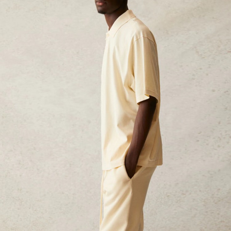 Fear Of God Essentials SS21 Short Sleeve Polo Buttercream/Cream — фото 4