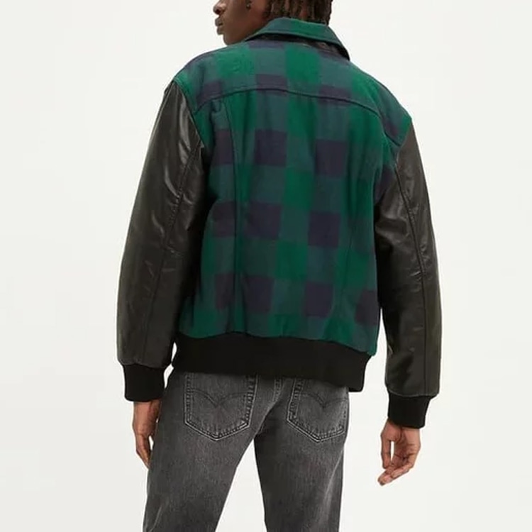 Levi’S Levi's x Justin Timberlake Patchwork Plaid Jacket Green — фото 1