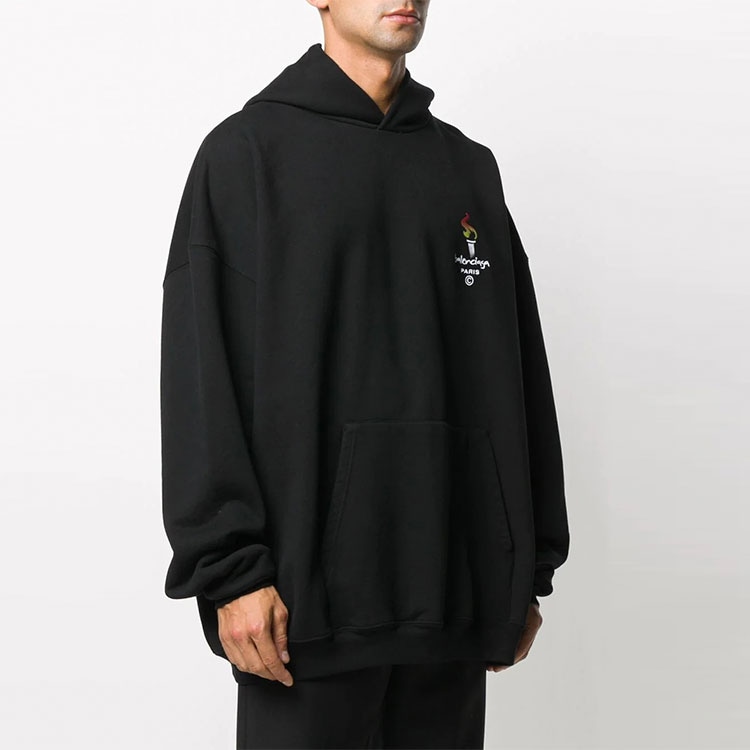 Balenciaga Torch Logo Oversize Hoodie Black — фото 1