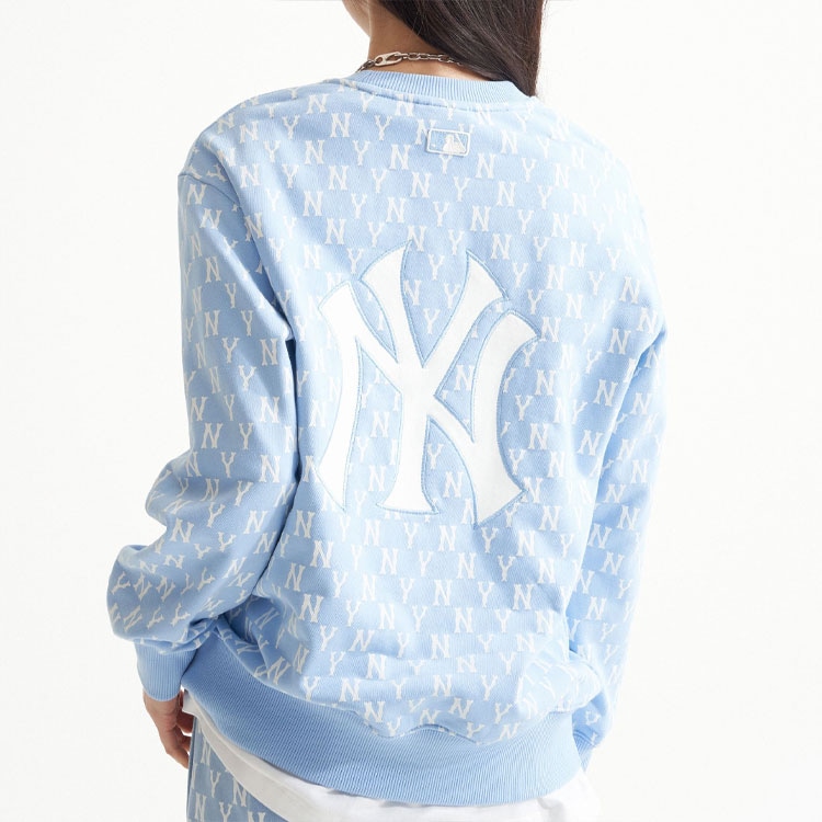 MLB Yankees Logo Crewneck Sweatshirt Light Blue — фото 3