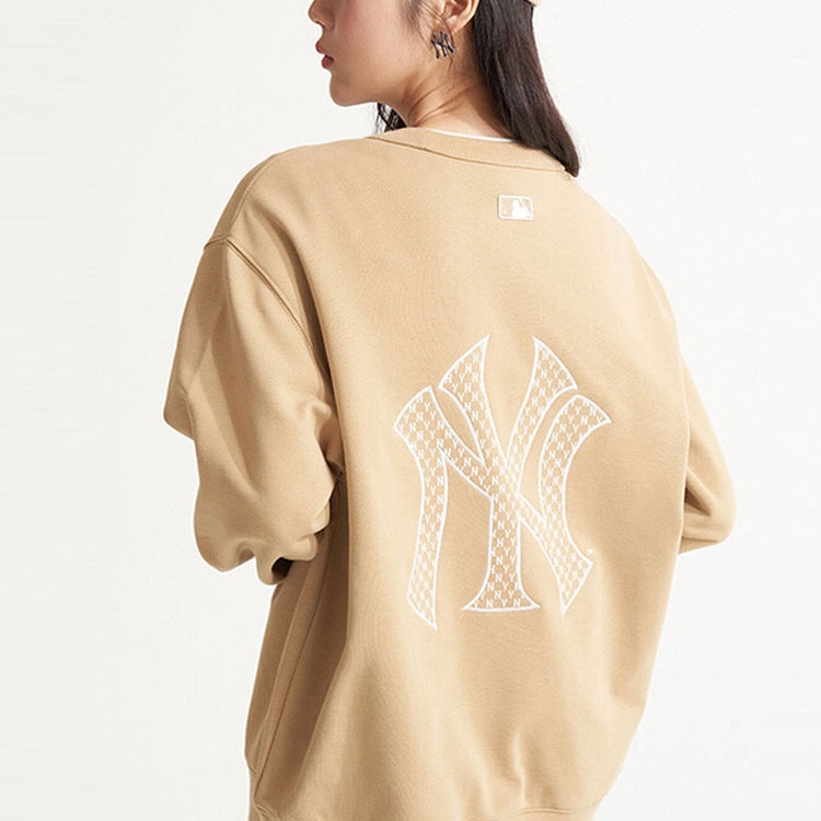 MLB New York Yankees Crewneck Sweatshirt Khaki — фото 2
