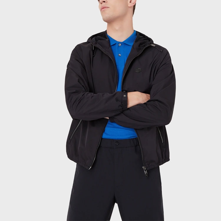 Emporio Armani FW21 Hooded Jacket Navy — фото 4