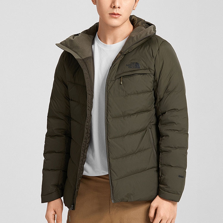 The North Face 550 Hoodie Down Jacket Green — фото 2