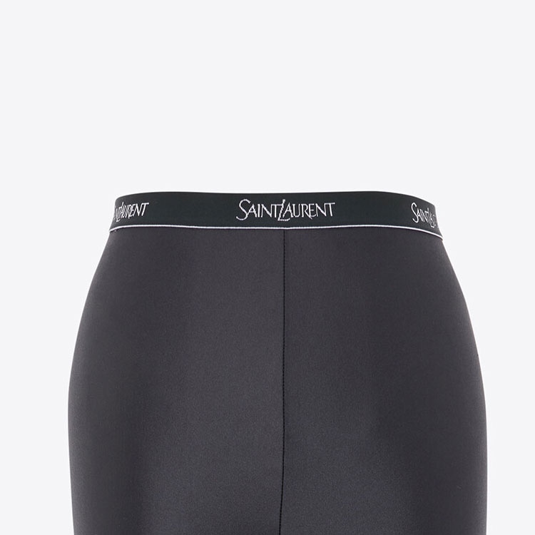 Saint Laurent SS23 Letter Knit Leggings Black — фото 4