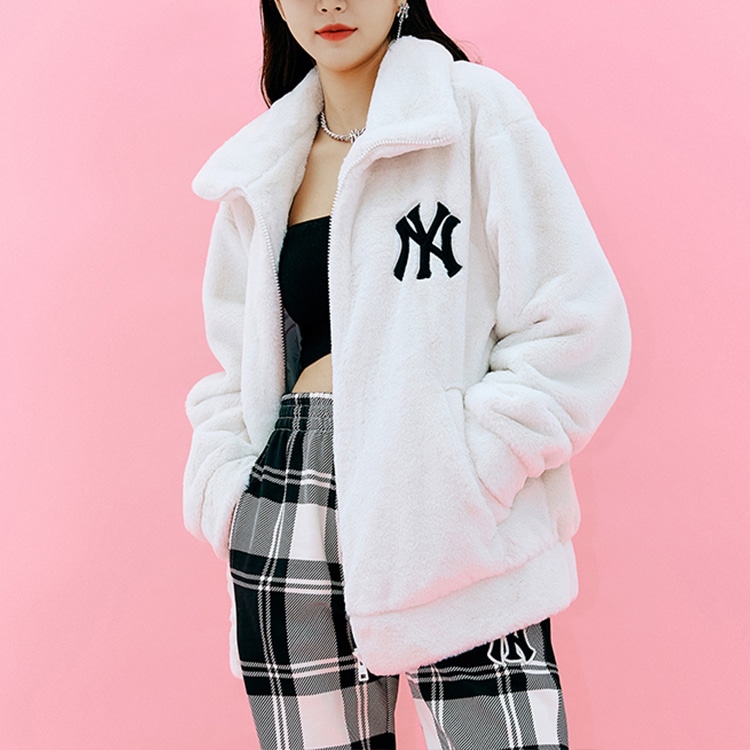 MLB Yankees Fleece Jacket White — фото 3