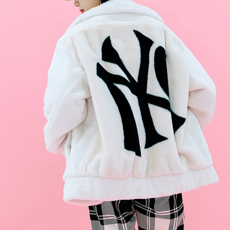 MLB Yankees Fleece Jacket White — фото 2