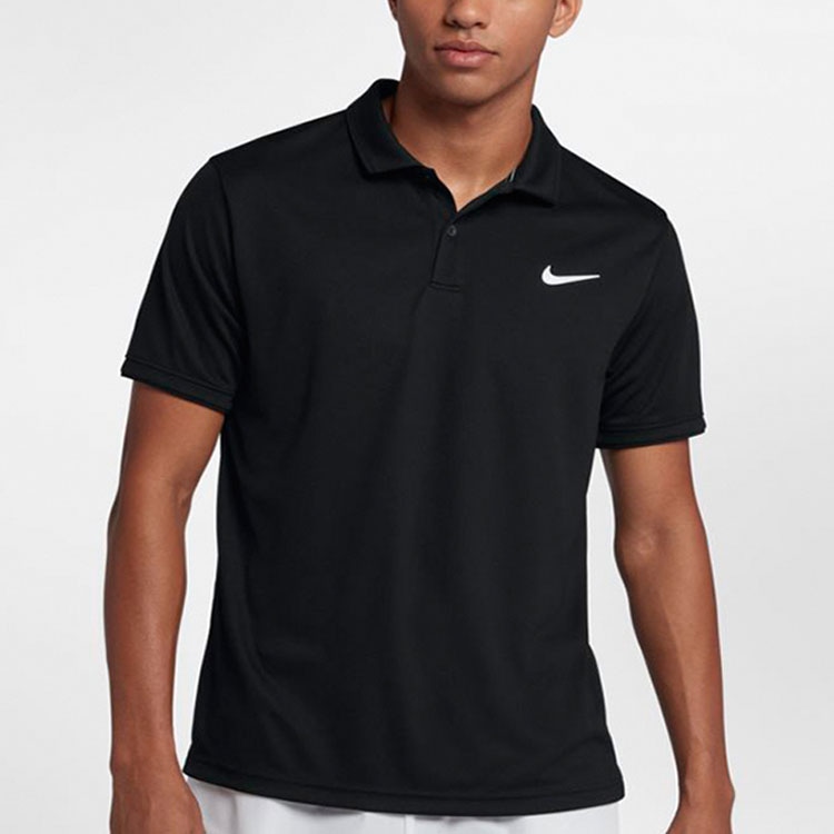 Nike court DRI-FIT Team Polo Black — фото 2