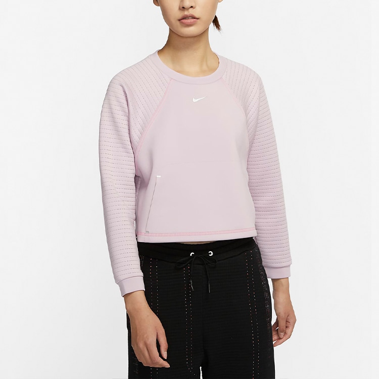 Nike Pro Luxe Crew Sweatshirt Pink Red — фото 2
