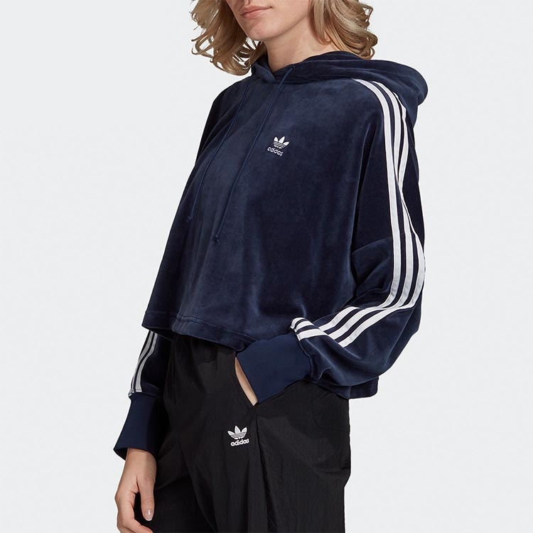 Adidas Originals Cropped Hoodie Navy — фото 4