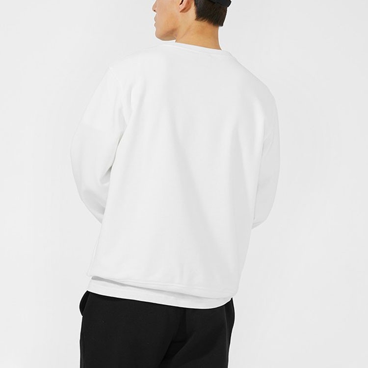 New Balance Letter Print Crewneck Sweatshirt White — фото 3