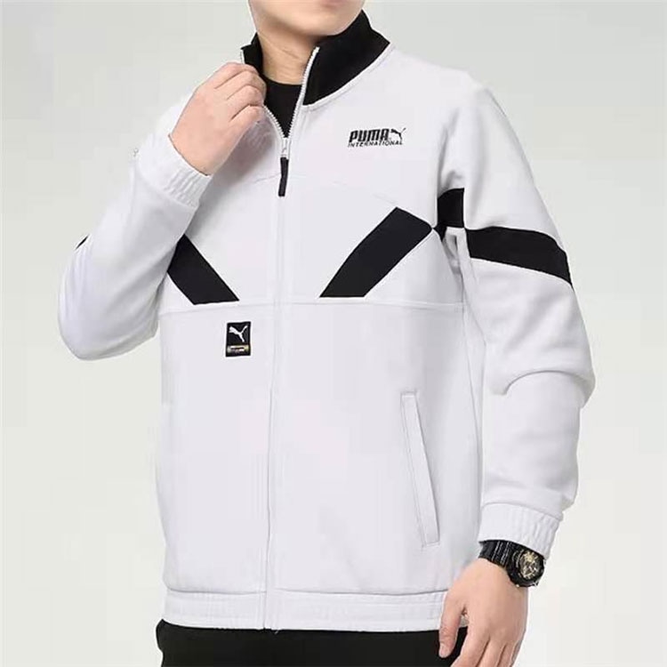 Puma Logo Knit Jacket White — фото 3