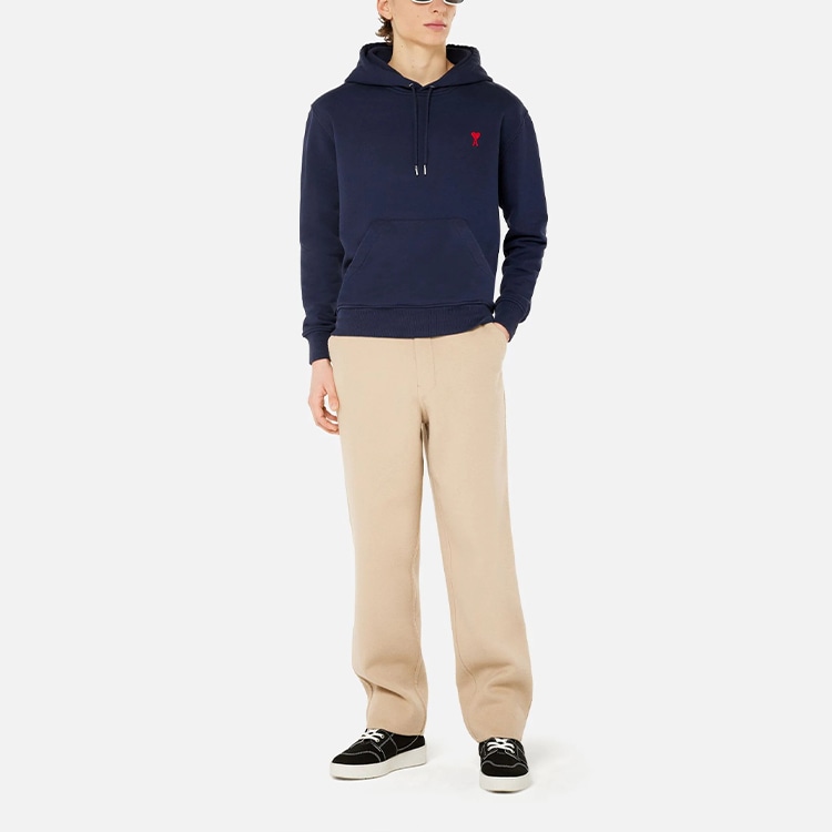 Amiparis FW21 Paris Logo Hoodie Navy — фото 1
