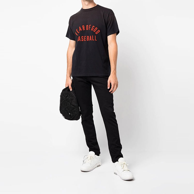 Fear Of God Baseball Tee Vintage Black LogoT — фото 4