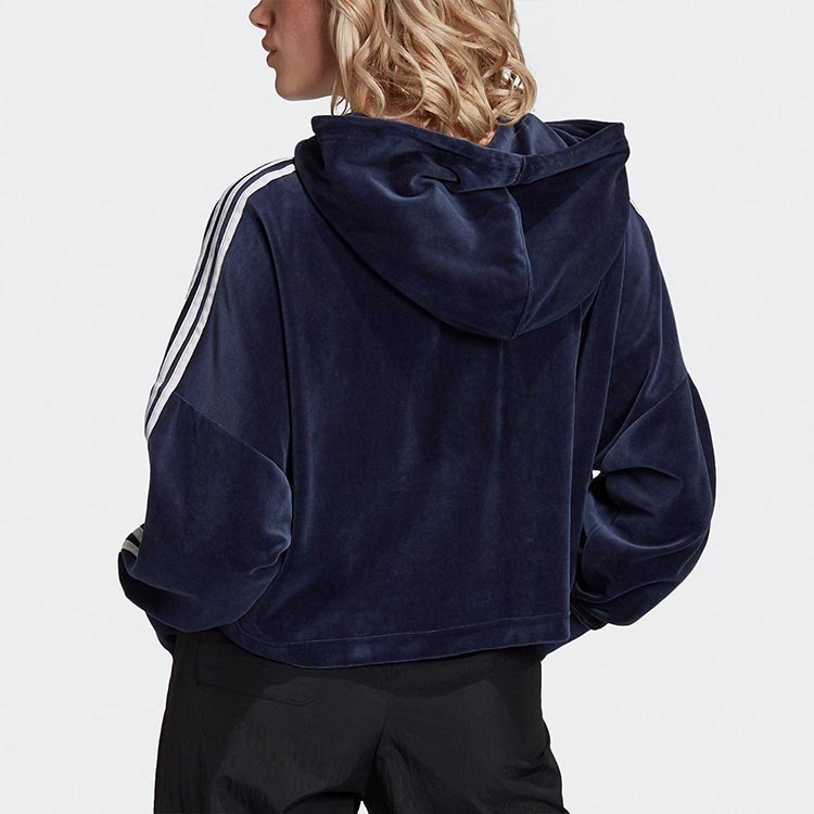 Adidas Originals Cropped Hoodie Navy — фото 2