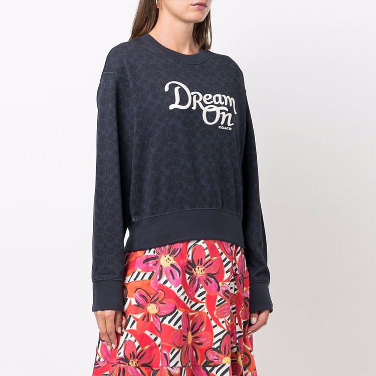 Coach Dream On Crewneck Sweatshirt Navy — фото 3
