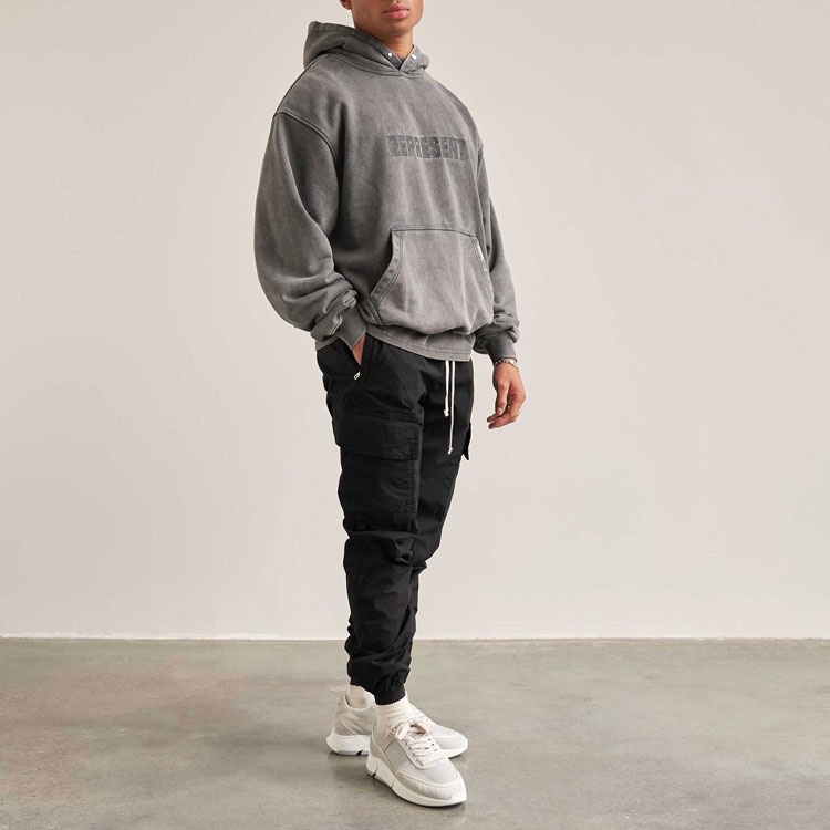 Represent FW21 Hoodie Washed Grey — фото 2