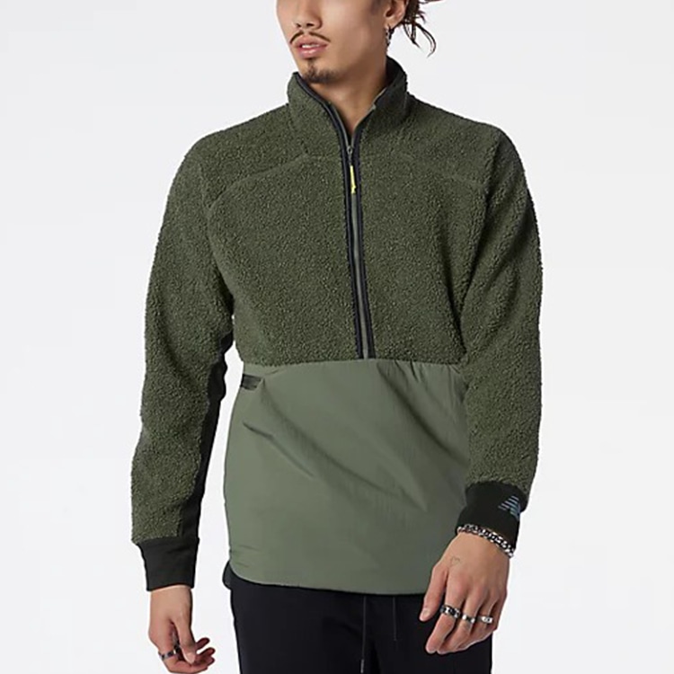 New Balance Half-Zip Fleece Jacket Green — фото 2