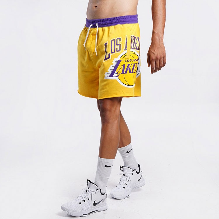 Nike Lakers Shorts Yellow — фото 3