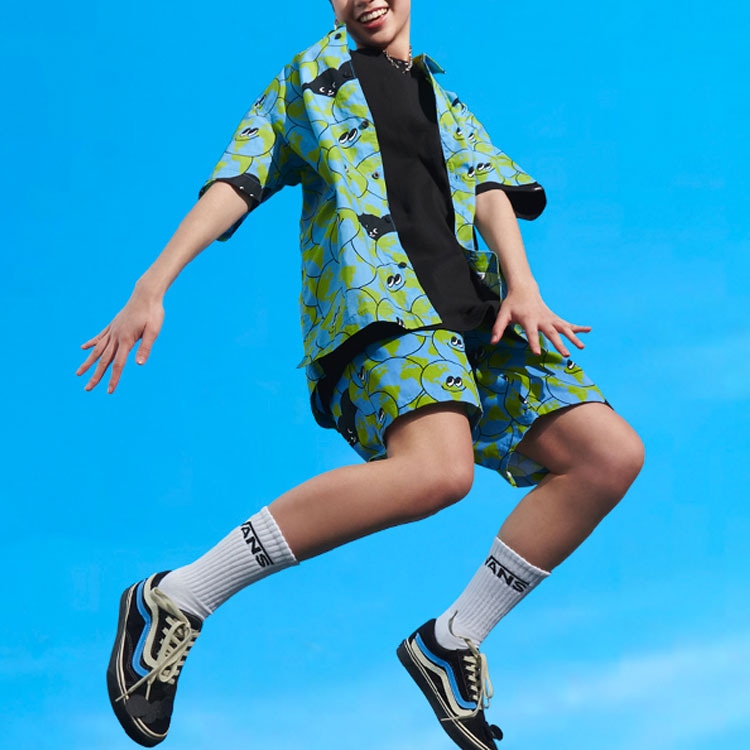Vans x TYAKASHA SS22 Woven Shorts Ocean Green — фото 2