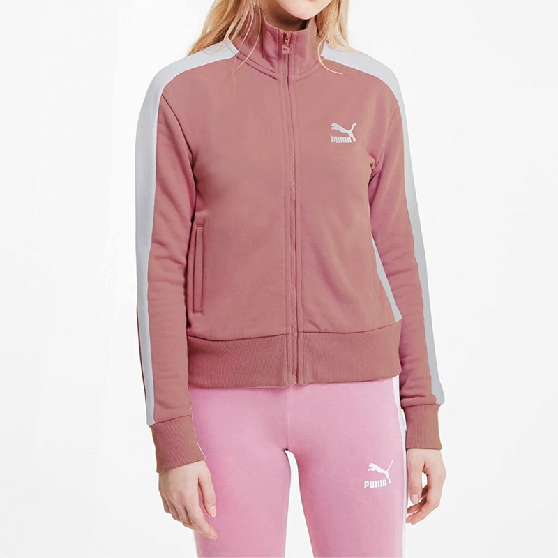 Puma Stand Collar Casual Jacket Pink — фото 2