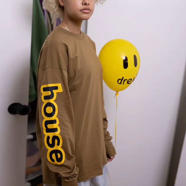 Drew House Logo Long Sleeve Tee Brown — фото 9