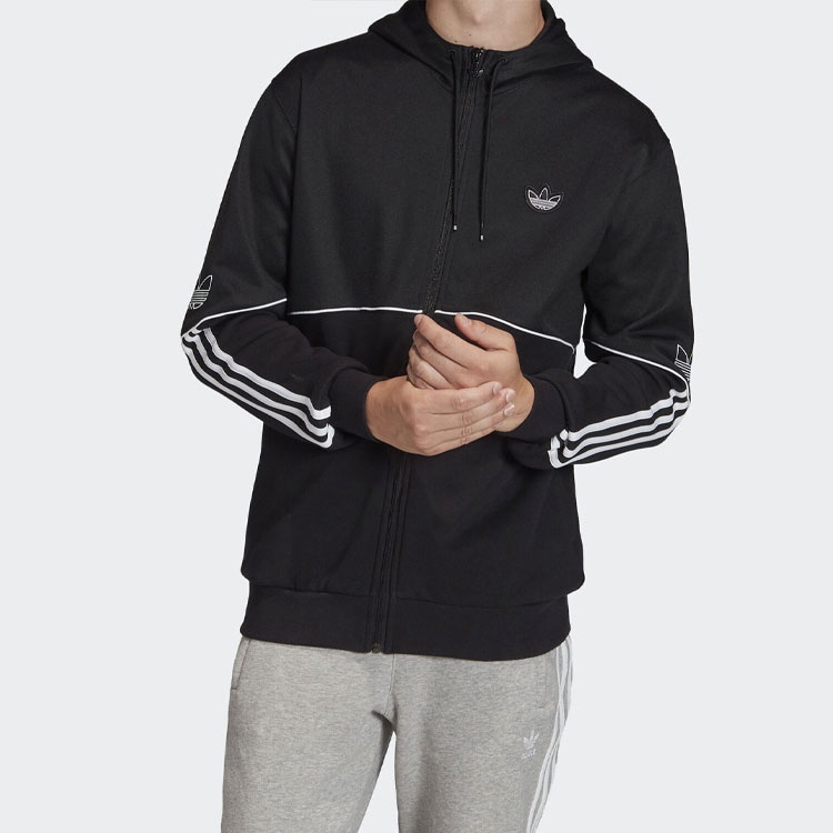 Adidas Originals Logo Hoodie Jacket Black — фото 2