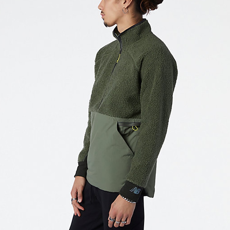New Balance Half-Zip Fleece Jacket Green — фото 4