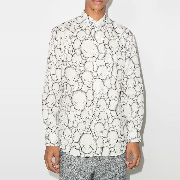 Cdg x KAWS Long Sleeve Shirt White — фото 2