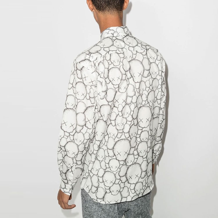 Cdg x KAWS Long Sleeve Shirt White — фото 3