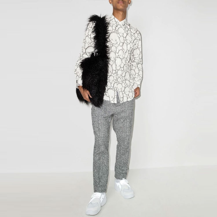 Cdg x KAWS Long Sleeve Shirt White — фото 1