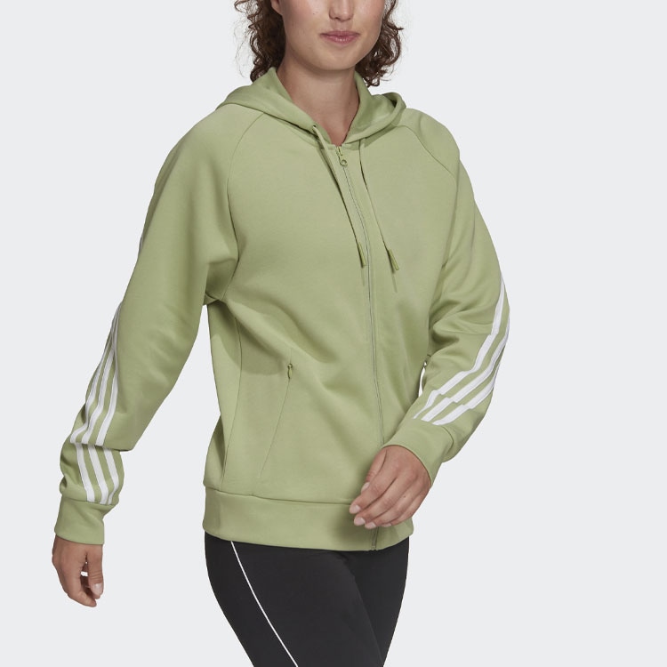 Adidas W Fi 3S Fz Reg Hoodie Green — фото 1