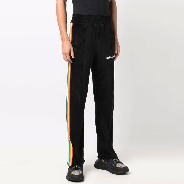 Palm Angels Velvet Track Pants Black — фото 4