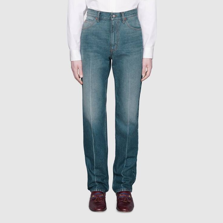 Gucci Tapered Jeans Blue — фото 3