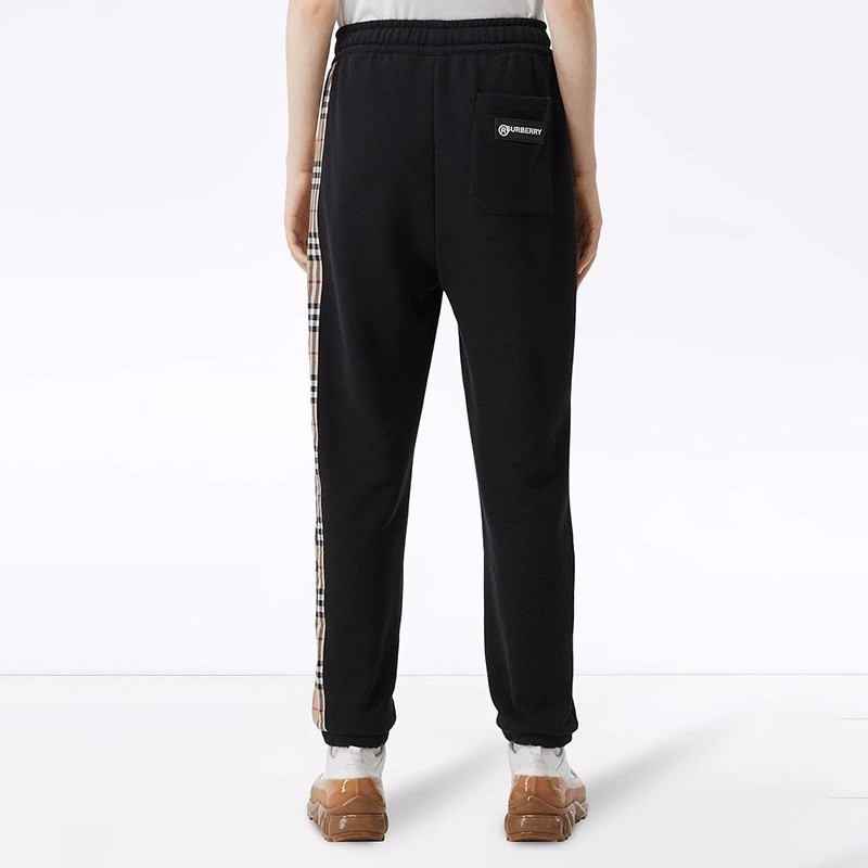 Burberry Check Jogger Pants Black — фото 4