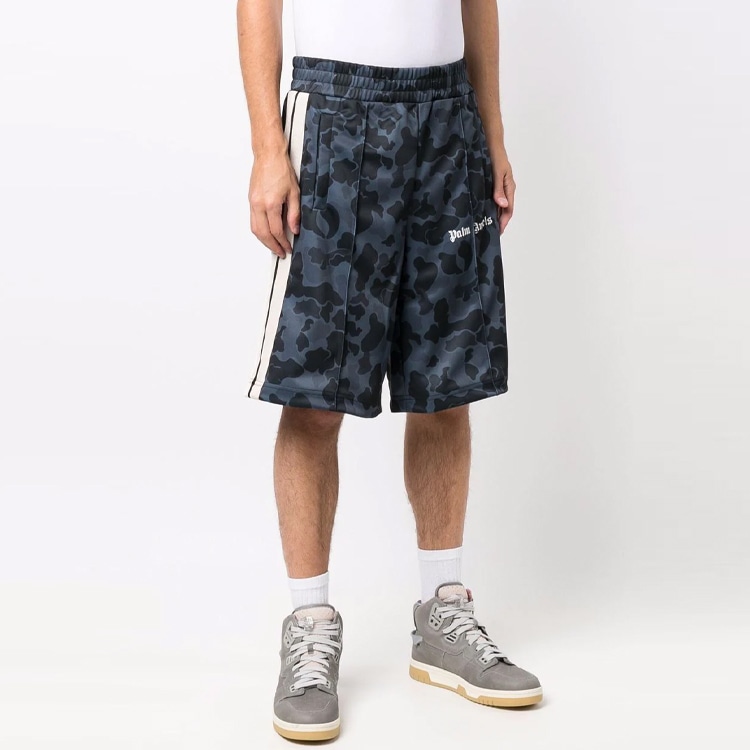Palm Angels Camo Print Shorts Black — фото 2