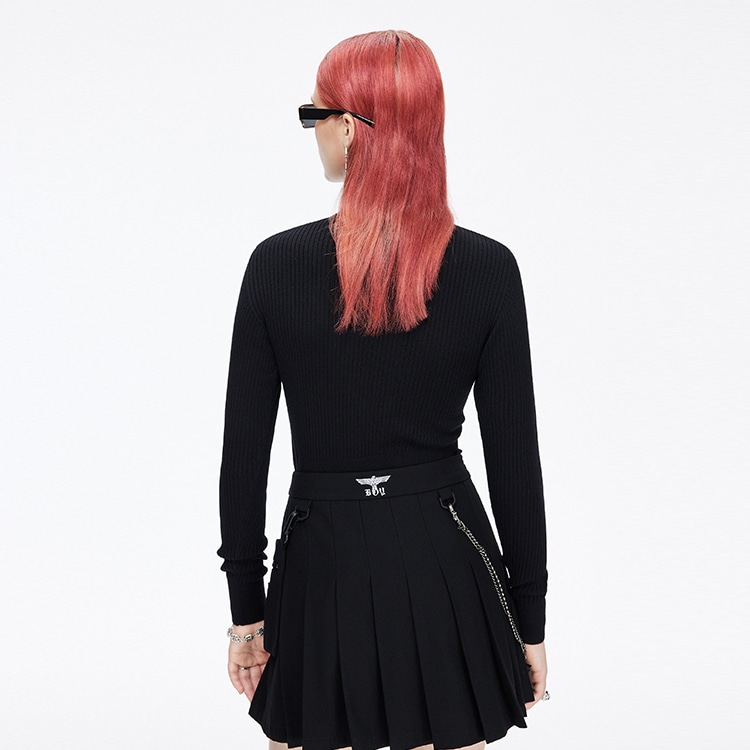 Boy London FW21 Embroidered Logo Knit Sweater Black — фото 5