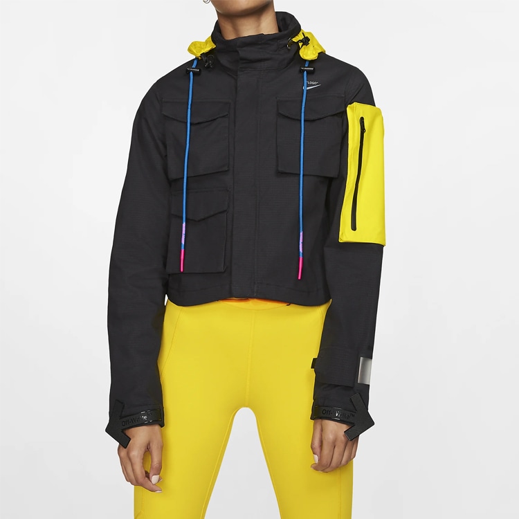 Nike x OFF-WHITE Windbreaker Black Yellow — фото 2