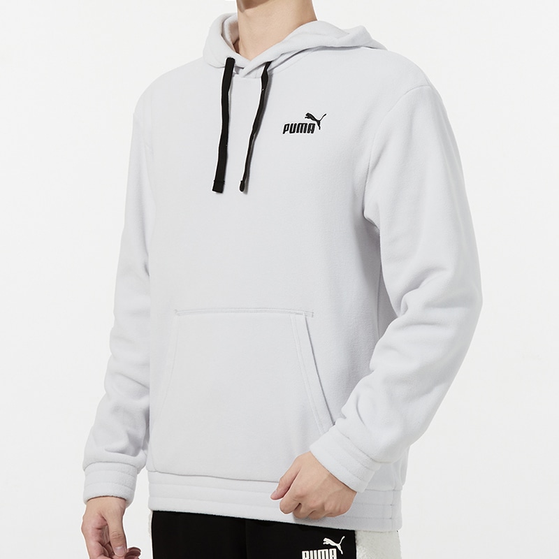 Puma Polar Fleece Hoodie Light Grey — фото 4
