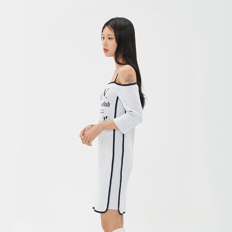 RMTCRW ROMANTIC CROWN Одежда (Арт. MONOCHROME SHOULDERLESS DRESS) — фото 3