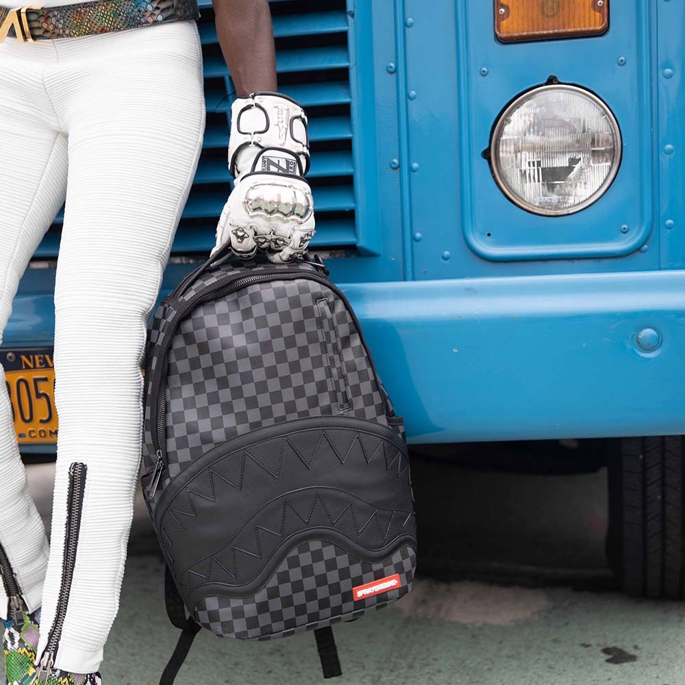 Sprayground Shark Mouth Checkered Backpack — фото 5