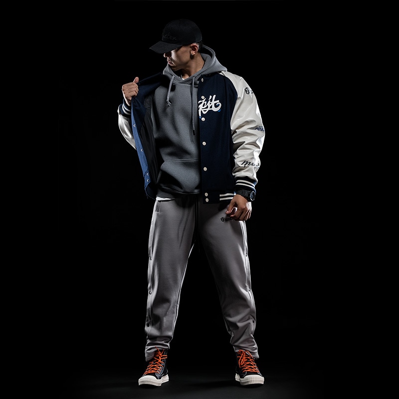 Monster Guardians Courage Series Retro Baseball Jacket Navy — фото 2