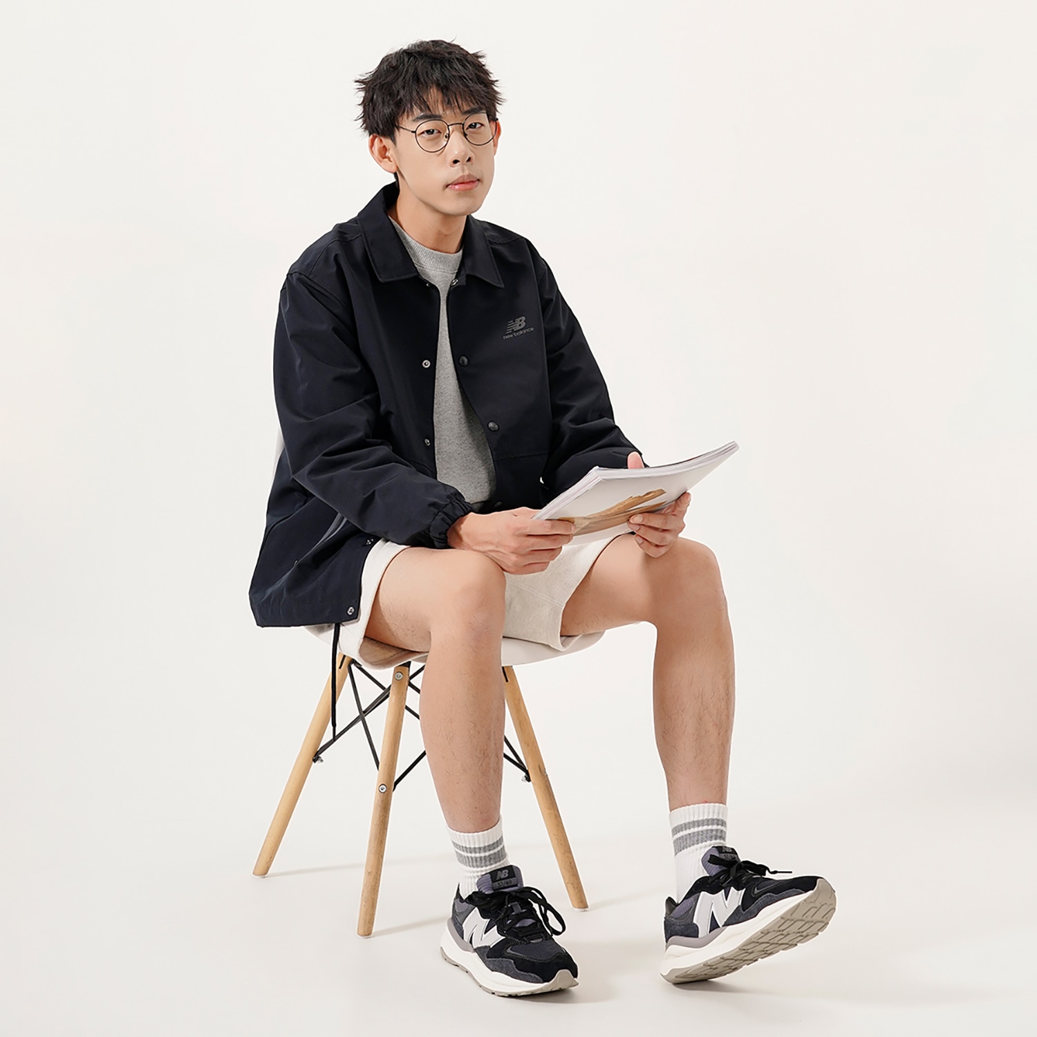 New Balance Coach Jacket Black — фото 2