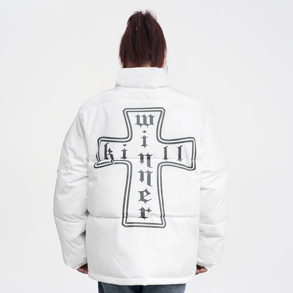 Killwinner Noah's Ark Cross Print Puffer Jacket — фото 6