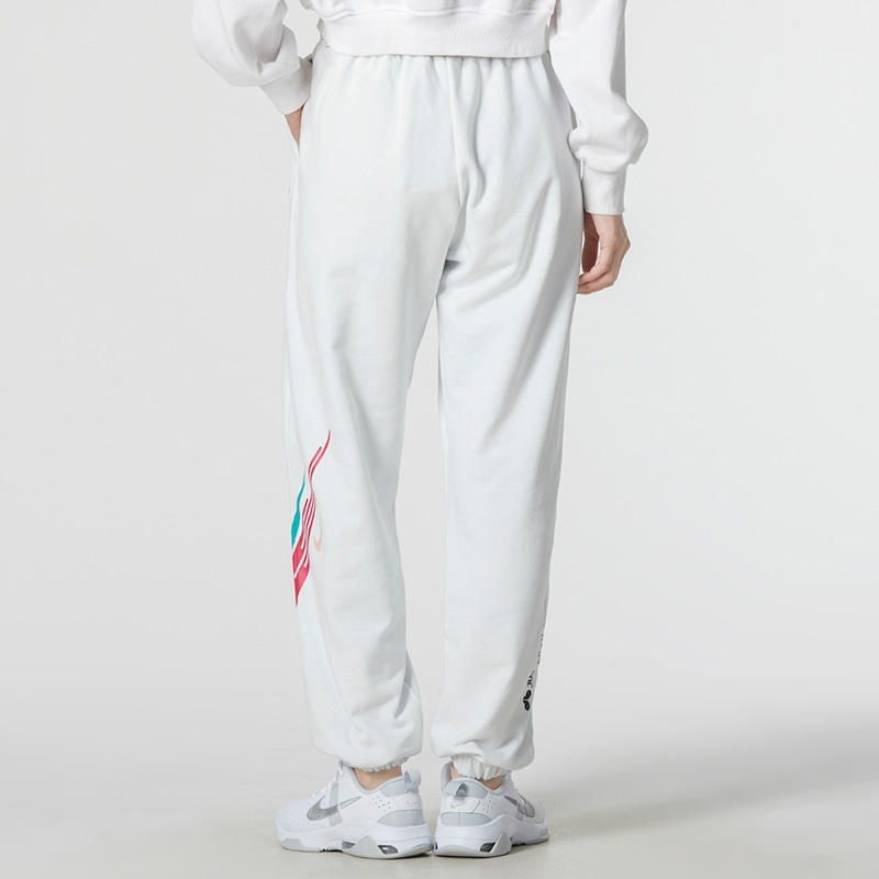 Nike CNY French Terry High-Waisted Knit Pants Women's White — фото 3