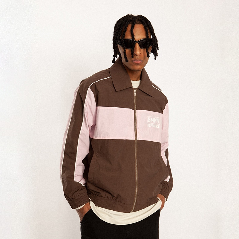 Empty Reference Retro Patchwork Jacket Pink Brown — фото 4