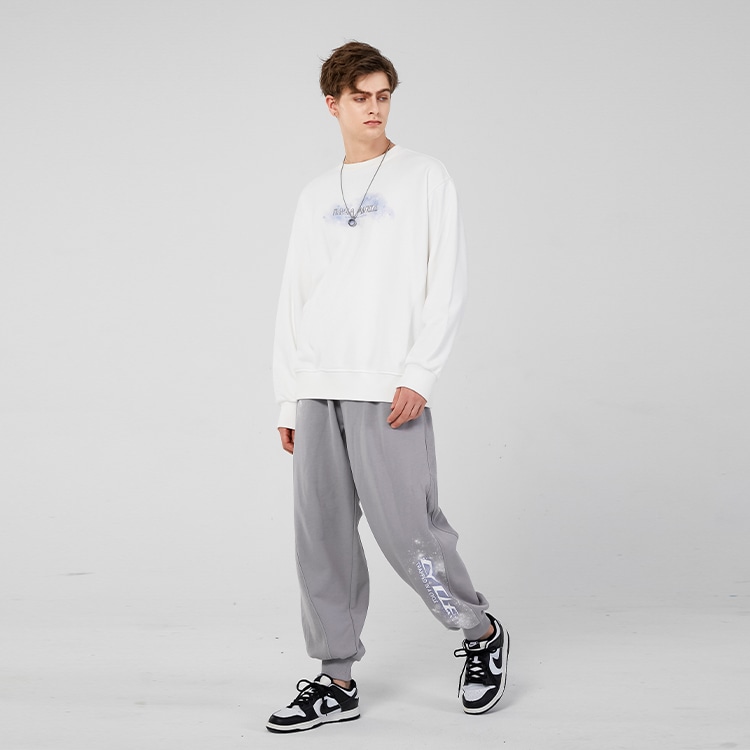 Lamlicka x Nasapanda Retro Crewneck Sweatshirt White — фото 5
