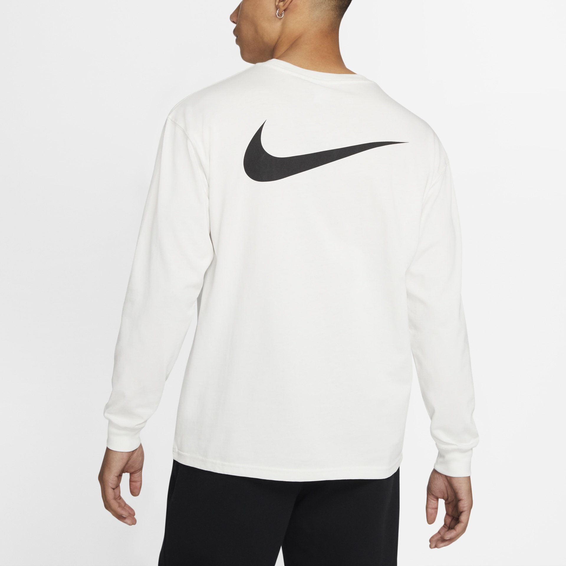 Stussy x Nike Crewneck Pullover Long Sleeve Tee White — фото 3